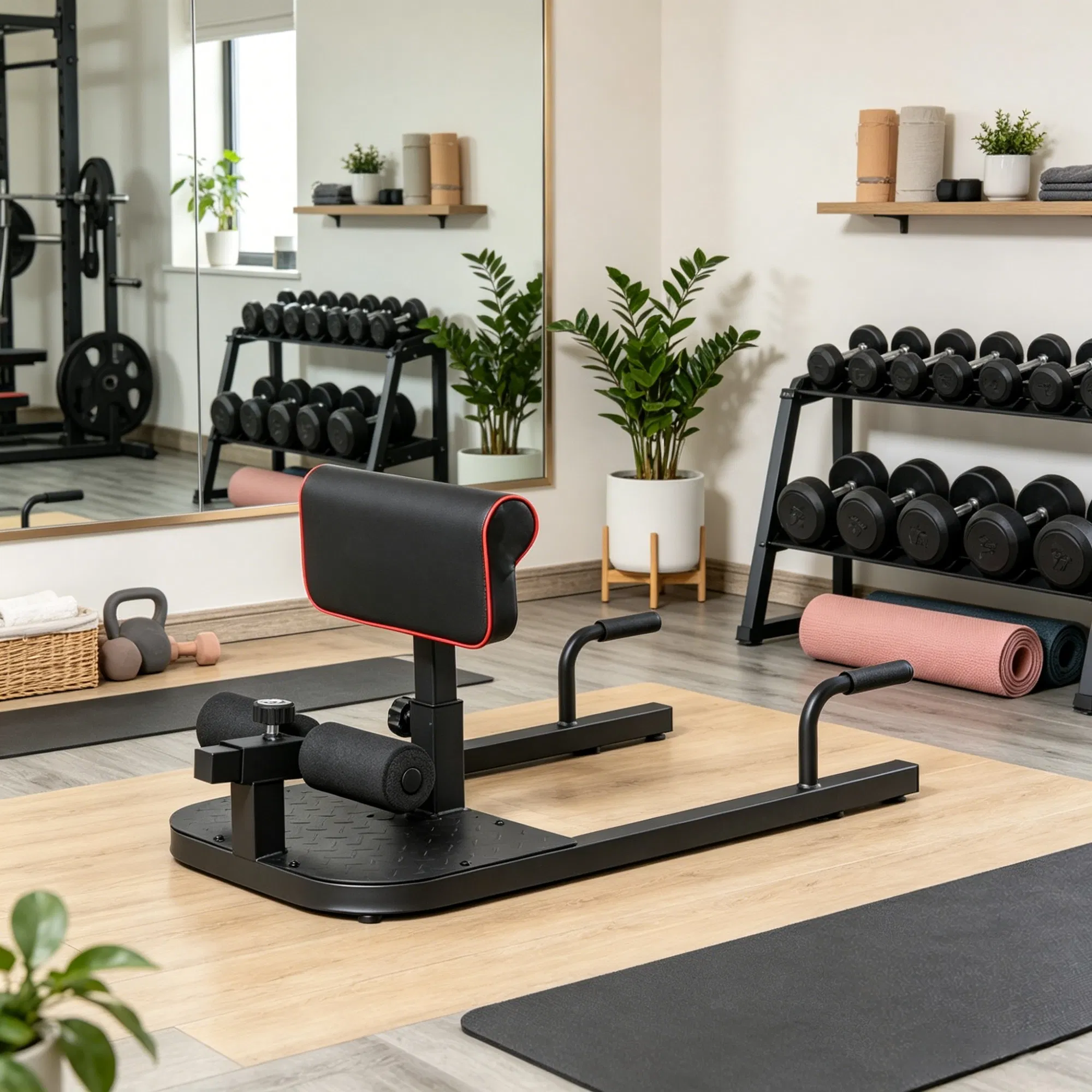 All In One Gym Home Equipment - Schwarze 3-in-1 gepolsterte Push-Up-, Sit-Up- und