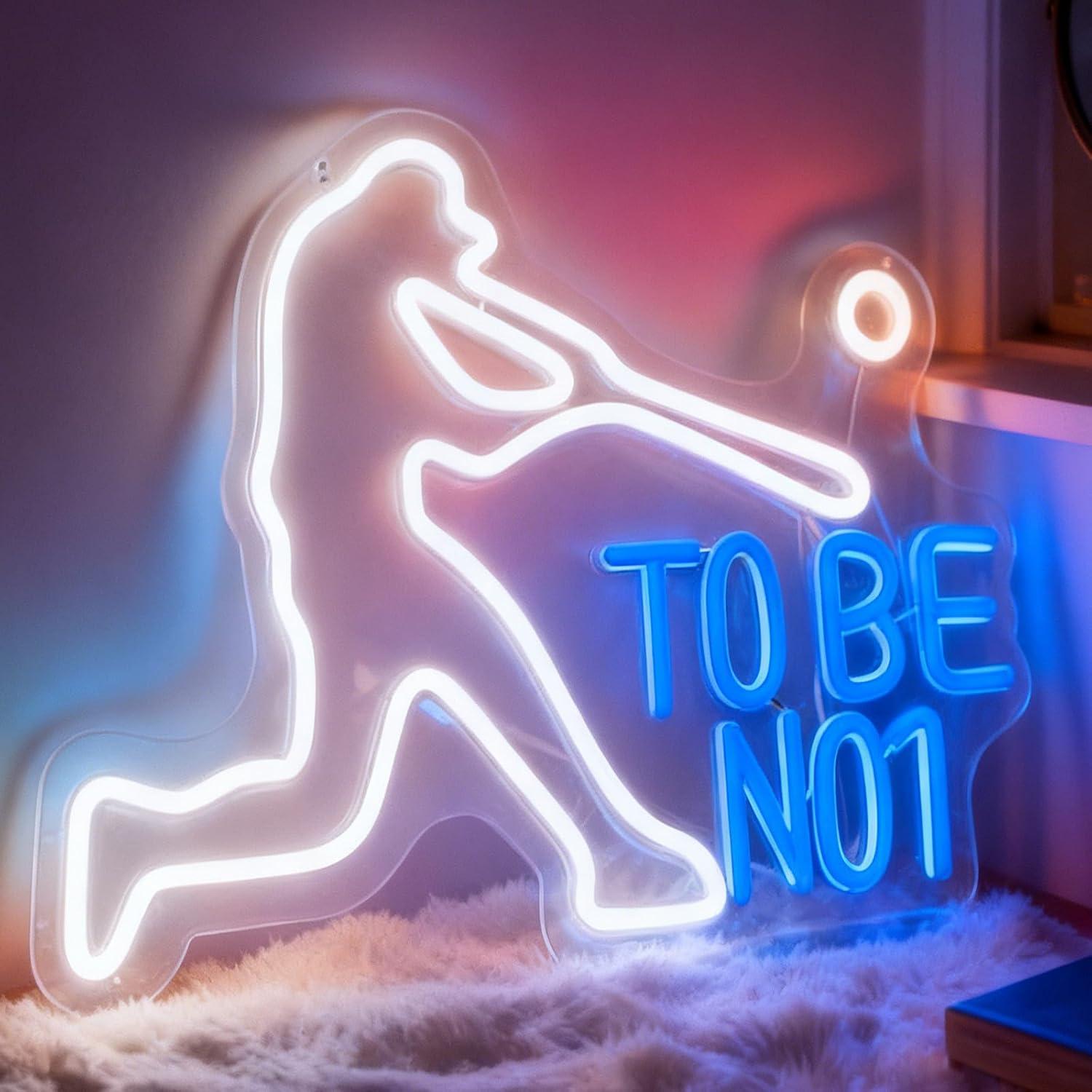 Home Gym Neon Sign - To Be No1 Neonschild USB Dimmbares