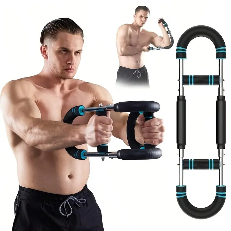 Home Gym Routine - Verstellbarer U-förmiger Armtrainer, 3-Loch-Armkrafttrainer, 30/40/50KG Heimfitness-Ausrüstung