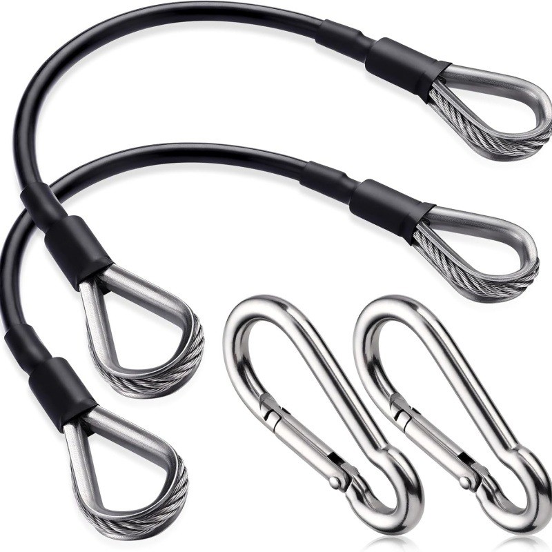 Lat Pulldown Cable - 1/2 Stück 25cm Fitness-Kabelverlängerung Kompatibel mit