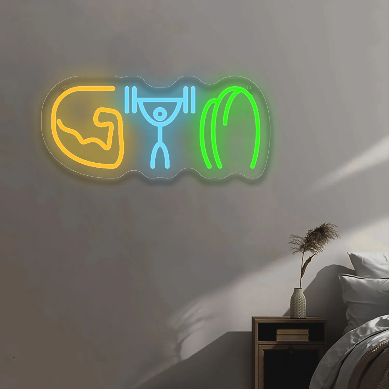 Gym Neon-Schild Gewichtheben M – Home Gym Neon Sign Bewertung und Preis