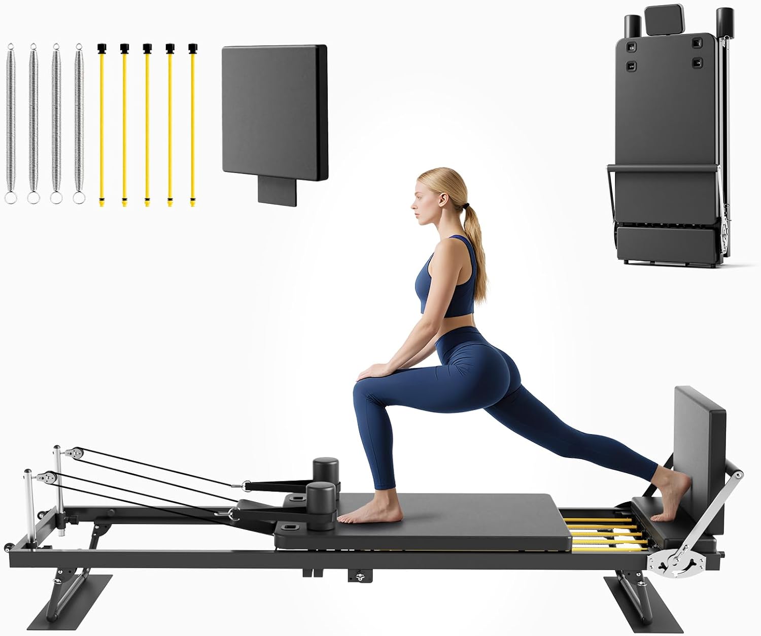 Faltbare Pilates-Reformer-Masc – Leg Home Gym Workout Bewertung und Preis